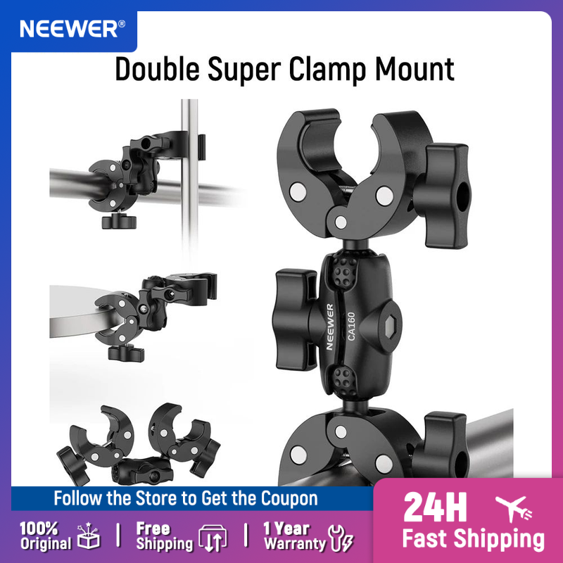 Photography Lighting Kit Neewer - NEEWER Suporte Super Braçadeira Dupla com