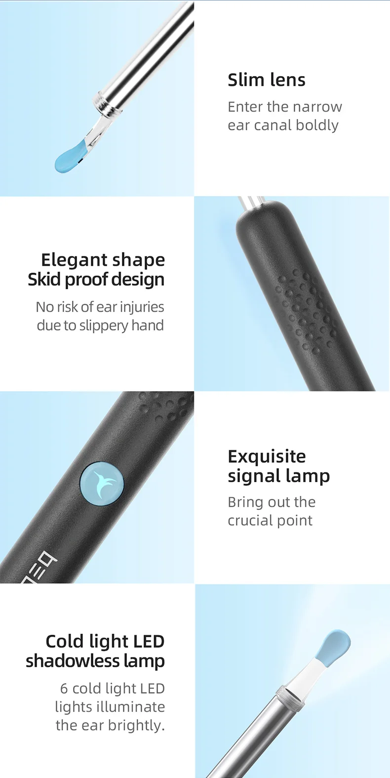 Bebird Smart Visual Ear Sticke - Iris Photography Led Lighting Pack avaliação e preço