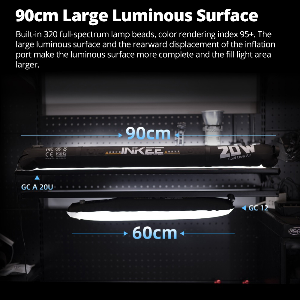 INKEE GCA20U Tubo de ar LED lu - Photography Lighting Options avaliação e preço
