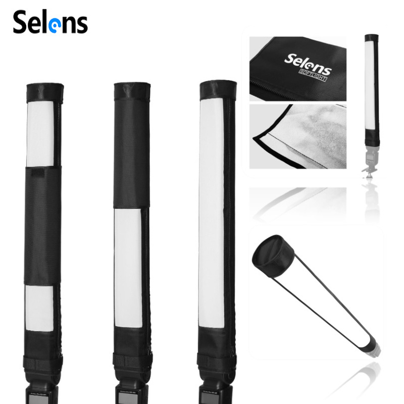 Selens-Portátil Hot Shoe Flash - Softbox Portable Strip avaliação e preço