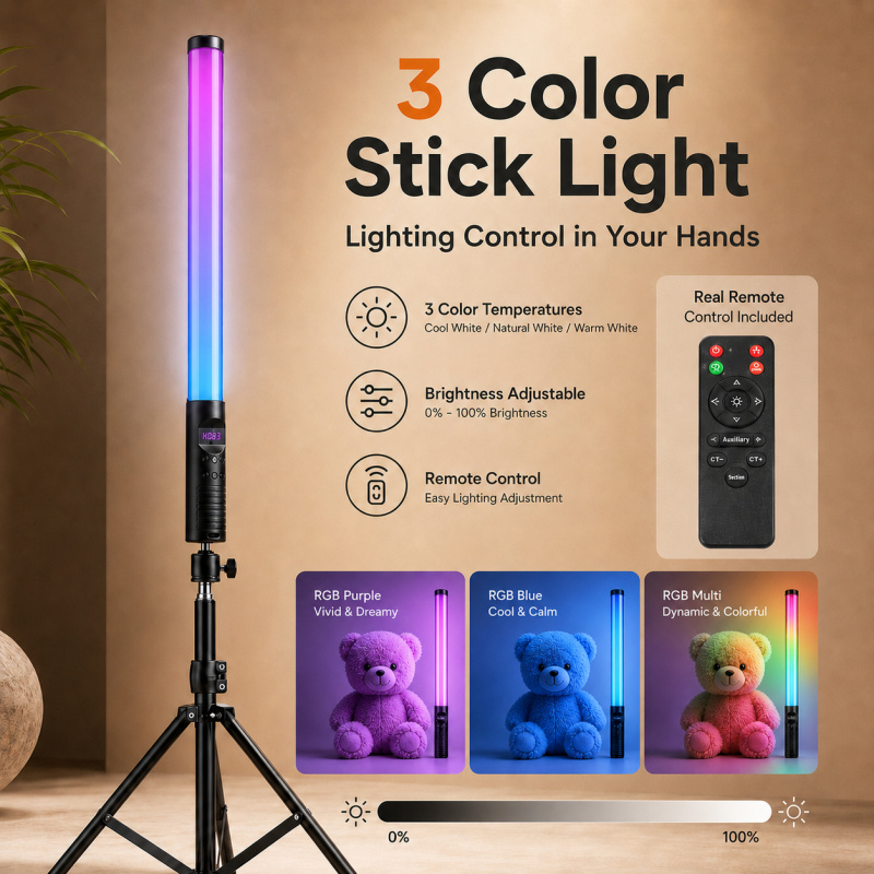 Lanterna de Vídeo RGB Portátil - Photography Lighting For Indoor avaliação e preço