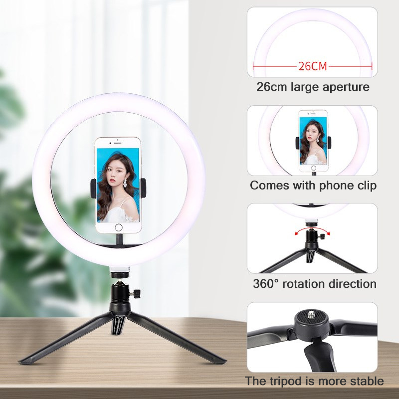 26cm 10 polegada led anel self - Iris Photography Led Lighting Pack avaliação e preço