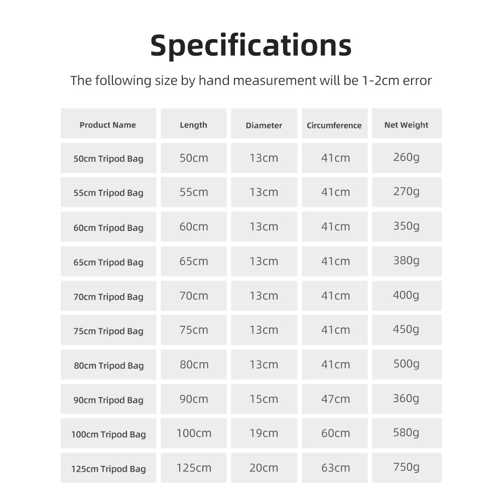 55/60/65/70/75/80/100/125cm ac - Photography Lighting Accessories avaliação e preço